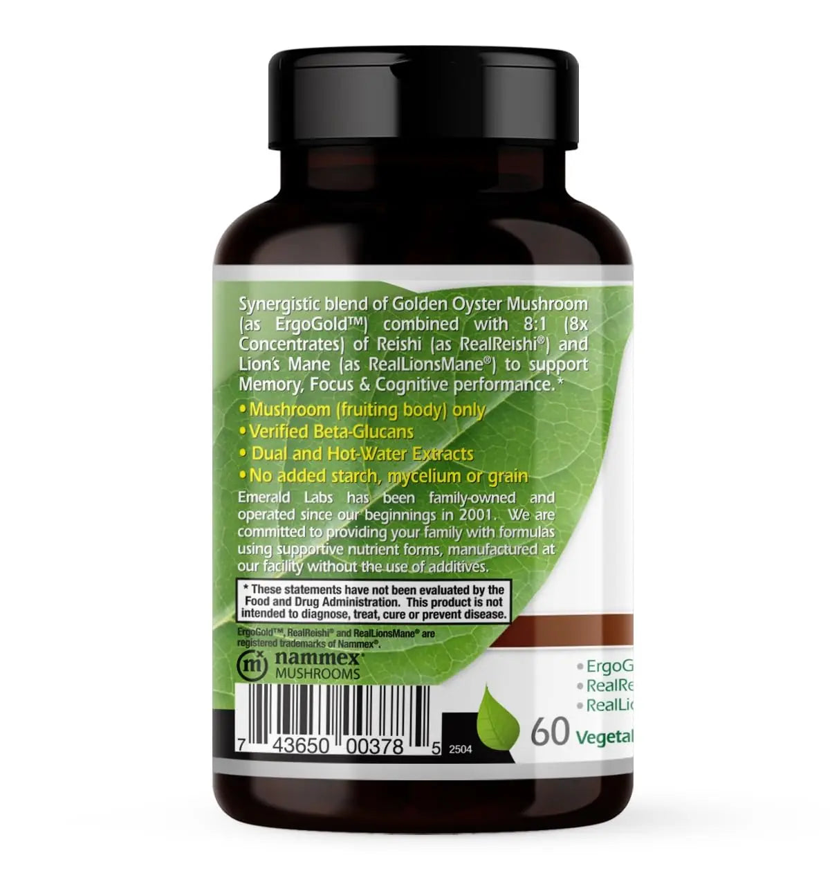 EMERALD LABS: Mushroom Memory & Focus Health